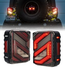 LED Tail Lights for 2007-2018 Jeep Wrangler JK JKU Brake Turn Signal Clear Lamps picture