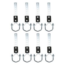 8Pcs Universal Exhaust Hanger,Adjustable Muffler Hanger, Silver picture