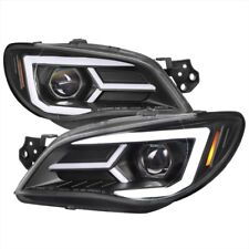 Fits 06-07 Subaru Impreza WRX STI Projector Headlights w/LED C Sequential Black picture