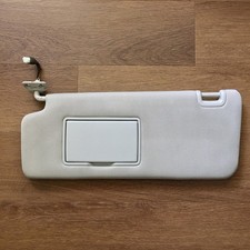 17-24 Nissan Titan Sun Visor OEM Driver Left Beige Vanity Mirror w/ Illumination picture
