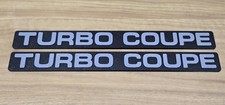 1987 1988 Ford Thunderbird Turbo Coupe Door Badges Pair 3d Printed  Black/Grey picture