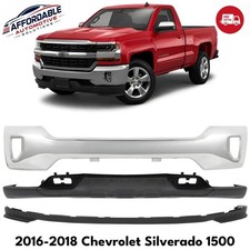 Front Bumper Chrome & Valance For 2016-2018 Chevrolet Silverado 1500 picture
