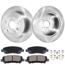 12.17'' Smooth Rear Brake Rotors Ceramic Pads for 2008-2013 Toyota Highlander picture