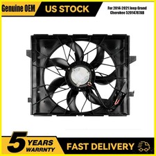 Fit 2011-2022 Jeep Grand Cherokee Radiator Cooling Fan Motor W/ Tow Package OEM picture