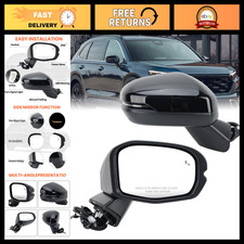 Right Passenger Side Mirror for 2023-2026 Honda CRV CR-V - Black, 8 Pins, OEM Fi picture