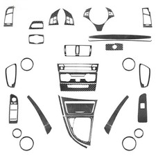 44Pcs For BMW 1 Series E81 E82 E87 E88 2008-13 Carbon Fiber Whole Interior Kits picture