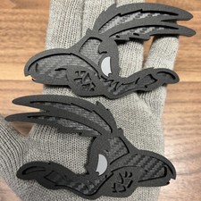 Coyote Badges Emblem Premium Matte Gray Eye, 2 Badges, Fender Angry Racing picture