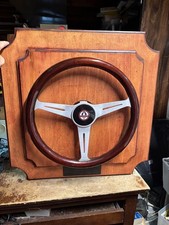 15'' Wood Steering Wheel Vintage Ford Mustang Shelby AC Cobra Mounted Wall Hang picture
