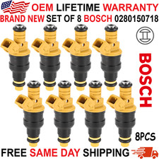 Brand NEW BOSCH Set of 8 Fuel Injectors for 1985-1997 Ford 5.0L V8 5.8L 4-hole picture
