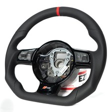 EZT Leather Steering Wheel for Audi R8 TT TTS TT RS 2008-2015 Buttons Paddles picture