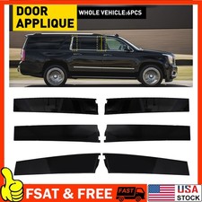 6x Front Rear Door Molding Applique For 2015-2018 Cadillac Escalade GMC Yukon picture