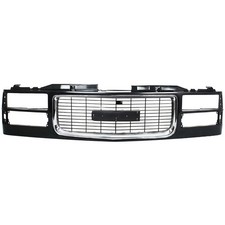 Grille Assy Black with Chrome Center For 94-98 GMC C1500 94-00 K1500 K2500 Yukon picture