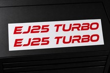 (2pk) EJ25 Turbo 8” Red Hood & Body Stickers For Wrx Wrx STI Legacy Forester picture