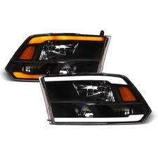 Topline For 2009-2018 Ram Switchback Sequential LED Strip Bar Headlights - Black picture