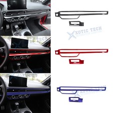 2pcs/Set Center Console Dash AC Vent Outlet Panel Decor For Honda Civic 2022+ picture