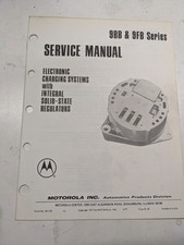 MOTOROLA AUTOMOTIVE SERVICE REPAIR MANUAL ALTERNATOR SERIES 9BB 9FB 25-125 1977 picture