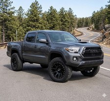 17x9 Matte Black Wheels 6x5.5 -10mm Fits Toyota Tacoma 4Runner FJ Cruiser Rim（4） picture