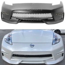 Fits 09-21 Nissan 370Z NS Style Conversion Front Bumper Cover Black PP With LED picture
