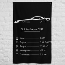 SLR McLaren C199 2005 Car Silhouette Flag 3x5 ft Garage Banner Wall Decor picture