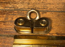 NEW OLD STOCK, VINTAGE WILCOX CRITTENDEN POLISHED BRONZE CAM CLEAT W/FAIRLEAD picture