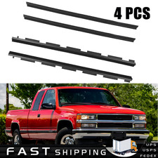 For Chevy Truck Inner & Outer Window Sweep Felt Trim Seal Weatherstrip Kit 4Pcs picture