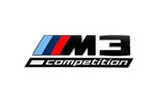 Gloss Black Trunk Emblem For BMW F80 G80 G81 M3 Competition Rear Decal Badge picture