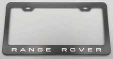 Custom Laser Engraved Black License Plate Frame Stainless Steel Range Rover 1 picture