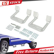 Universal Side Steps Nerf Bars Polished Aluminum for For Truck/SUV/Pickup 2Pcs picture