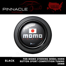 59mm MOMO Black Full Speed Steering Wheel Horn Button Sport Competition Tuning picture