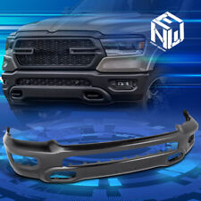 For 19-22 Ram 1500 Steel Front Bumper Face Bar with Fog Lamp Cut-Outs Black picture