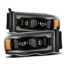 For 03-05 Dodge Ram 1500 Luxx Alpha Black LED Projector Headlights Headlamps picture