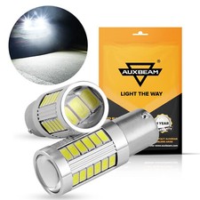 AUXBEAM 1156 BA15S LED Reverse Backup Light Bulbs 6500K Canbus Error Free 2Pcs picture