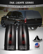 For 88-99 Chevy C/K1500 2500 3500 /95-00 Tahoe Tail Lights Rear Lamp Black/Smoke picture