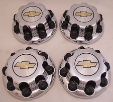 4 New Chevy Silverado 2500 3500 Chrome Factory OEM Center Hub Caps 9597163 picture