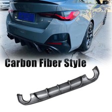 Carbon Print For 2021-2024 BMW 4 SERIES G26 440i M Sport Rear Diffuser Bumper  picture
