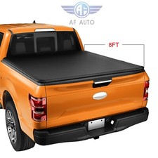 8FT Soft Roll-Up Tonneau Cover Truck Bed For F250 F350 F450 Super Duty 1999-2024 picture