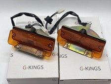 1966 Chevelle El Camino Parking Light Assembly Pair Amber Lens w/ Gasket LH RH picture