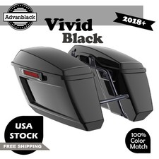 Advan Vivid Black Holeshot Performance Saddlebag Kit For Low Rider M8 S/ ST picture