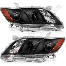LED Headlights Assembly For 07-09 Toyota Camry Right+Left Black HB3 H11Projector picture