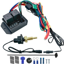 DIGITAL ADJUSTABLE THERMOSTAT DUAL ELECTRIC FAN 1/8