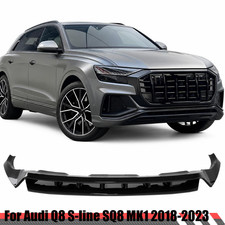Glossy Black GT Style Front Bumper Lip Kits For Audi Q8 S-line SQ8 MK1 2018-2023 picture