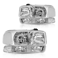 Pair Smoked Tail Lights Lamps For Chevy Silverado/GMC Sierra 99-04 Stepside picture
