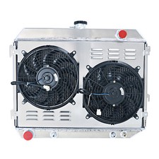 4-Row Radiator Shroud+Fan For 1968-74 Dodge Plymouth Mopar Cars 5.6L 6.6L 7.2L picture