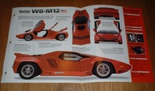1992 Vector W8 Original Imp Brochure Specs Info 92 90 91 93 94 86 77-97 M-12 picture
