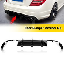 For Mercedes W204 C250 C300 C350 C63 AMG 2012-14 Gloss Black ABS Rear Diffuser picture