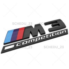 BMW F80 G80 M3 Competition Rear Trunk Gloss Black Nameplate Emblem Badge picture