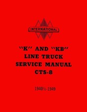 1947-1949 International K, KB Series Factory Shop Service Manual picture
