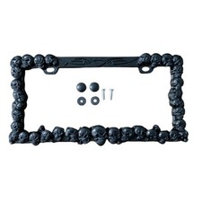 Universal Black Skull Skeleton License Plate Frame Holder for Cars Truck SUV picture