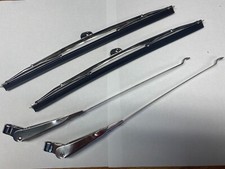 Fits 1955-1957 Chevy Bel Air 210 150 Wiper Arms & Blades Set   picture