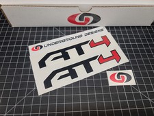 AT4 Decals (2pk) Hood Fender Window Accent Stickers Fits 2019-26 GMC Sierra 1500 picture